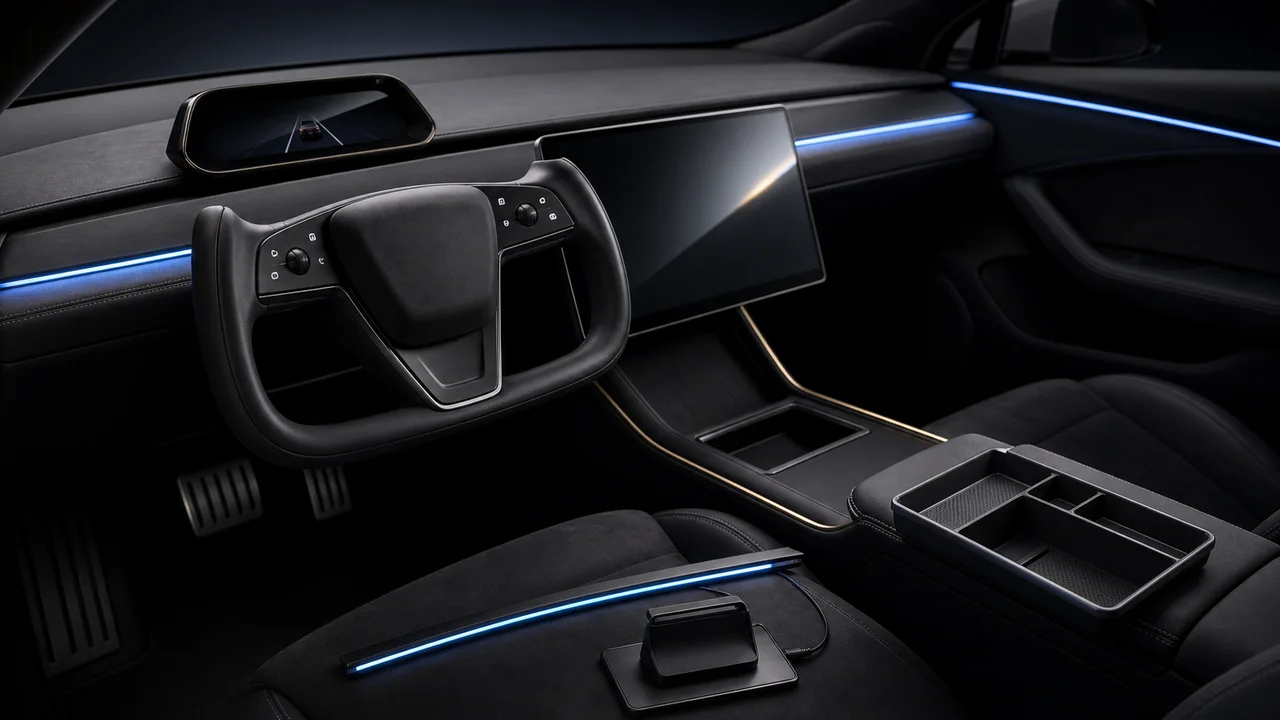 Tesla 專區 Yoke 方向盤 產品示意